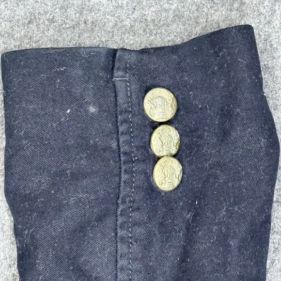 Ralph Lauren Polo Jeans Military Jacket Womens XS Black Brass Button Coat - Picture 14 of 16